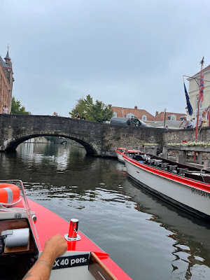 Bruges canal boat tour and landing stage