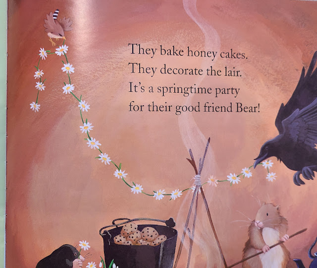 Illustration from Bear Wants More, by Karma Wilson and Jane Chapman