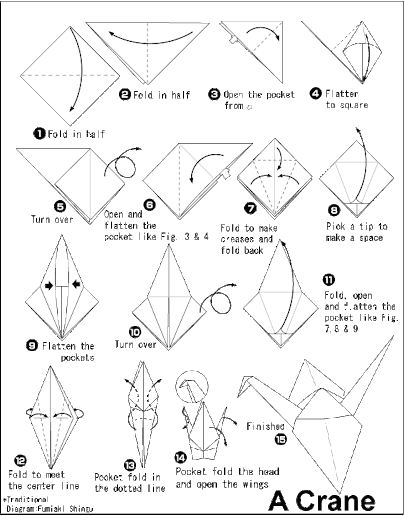 Tutorial Origami  burung  jenjang dan Necktie Heart 
