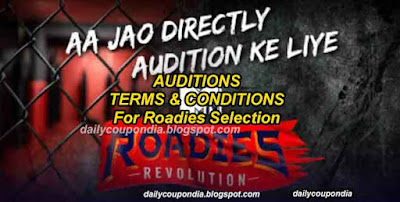 Roadies Revolution Terms And Conditions For Audition Selection 2020