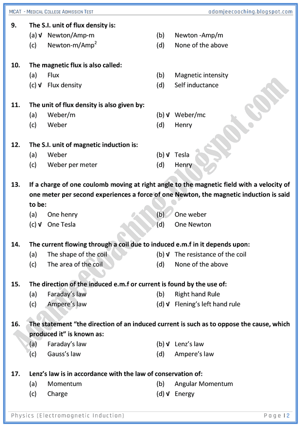 mcat-physics-electromagnetic-induction-mcqs-for-medical-entry-test