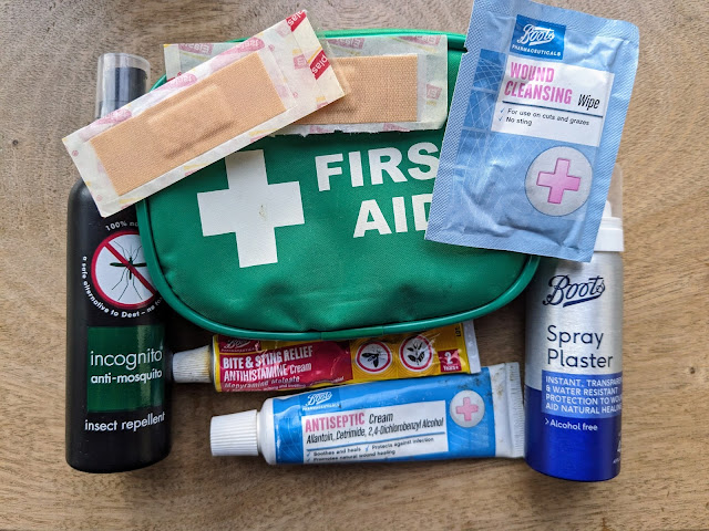 Suggested first aid kit for walkers