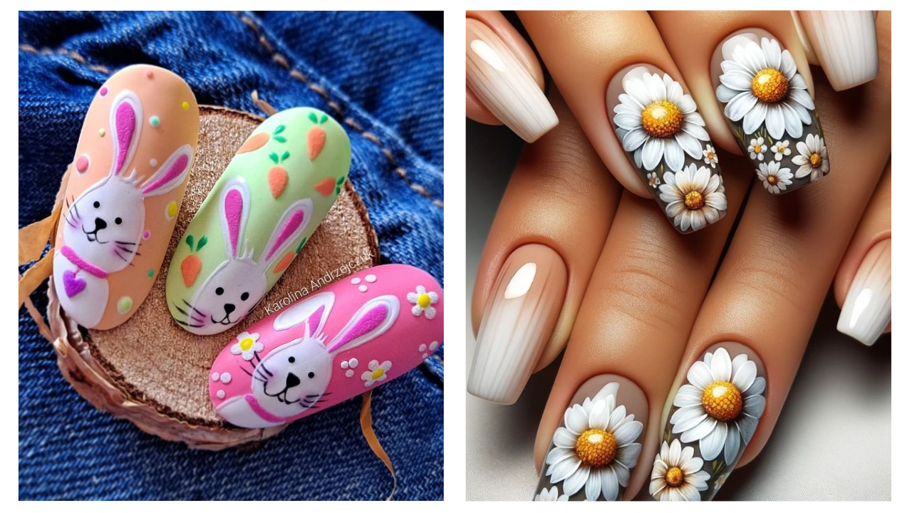 Easter Nail Art Designs, Easter, Nails, Easter Nail Ideas, DIY Easter Nails, Egg Nail, Bunny Nail