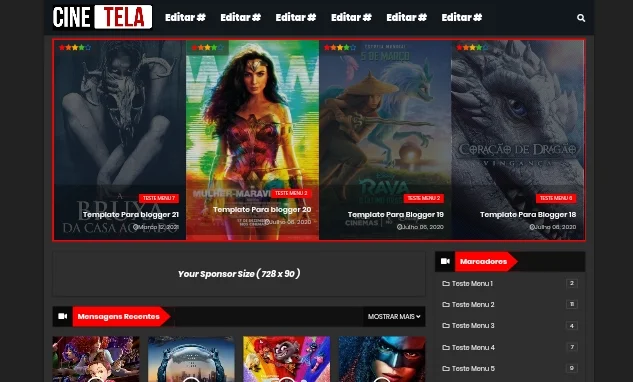 Cine Tela premium blogger template free download