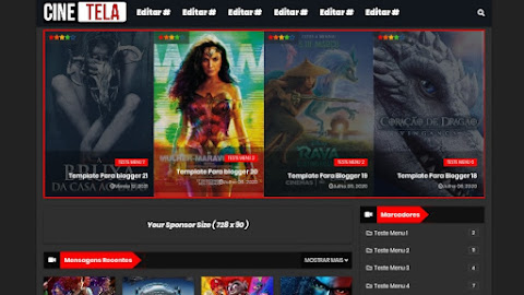 Cine Tela premium blogger template free download 