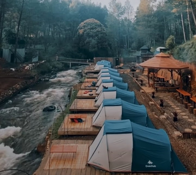 Talaga Pineus Riverside Camp Pangalengan Harga Sewa