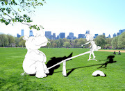 In Central Park everybody is playing outside with their friends these days. (rhino op de wip central park nyc)