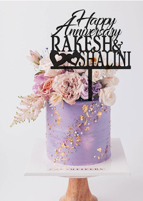 Happy Anniversary cake topper
