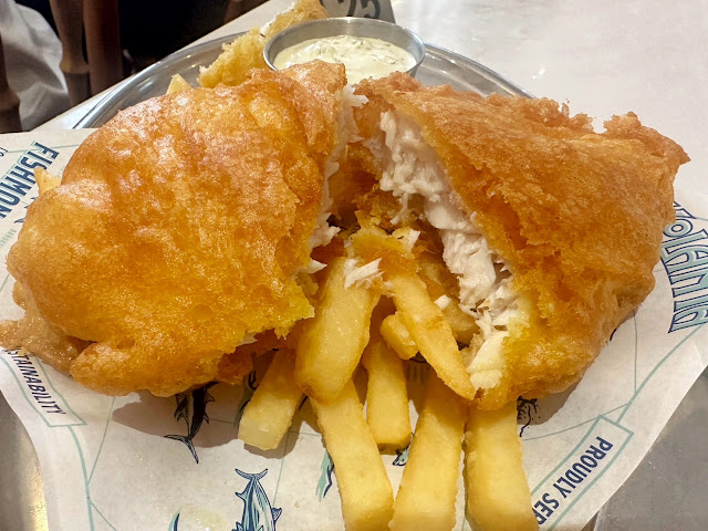 Longnose Emperor Fish and Chips, Fishmonger, Bangkok, Thailand