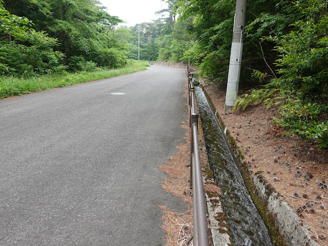 鳥取県西伯郡伯耆町丸山　ロイヤルシティ大山　用水路のある道