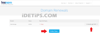 Cara mudah perpanjang domain Gratis di freenom.com