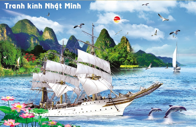 Tranh Kính Thuận Buồm Xuôi Gió