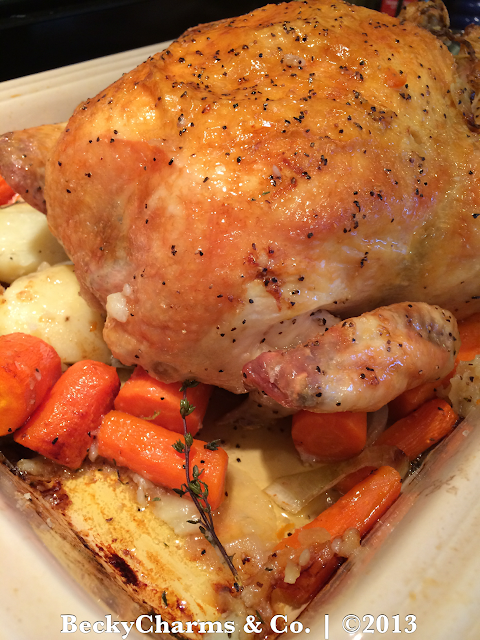 The Perfect Holiday Roasted Chicken Recipe - BeckyCharms & Co.