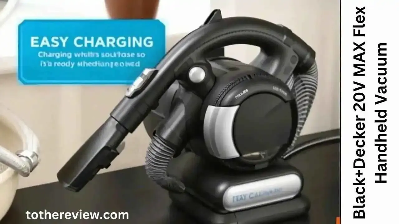 This image shows the Black+Decker 20V MAX Flex handheld vacuum cleaner.