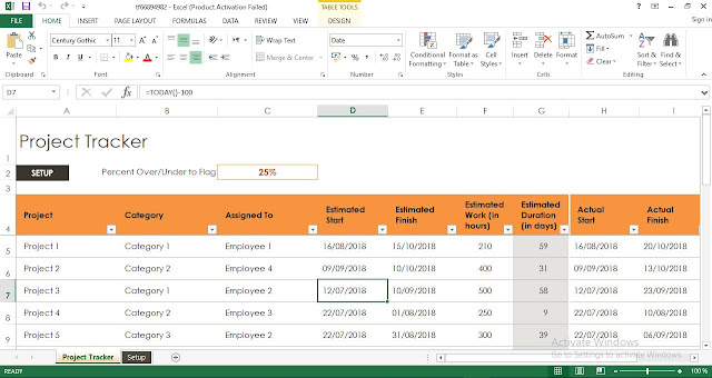 Project Tracker Excel Template Excel