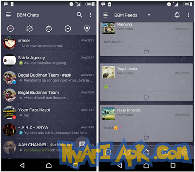 Download BBM Mod Dark Navy Versi 3.2.5.12 Apk Android