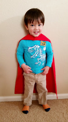 DIY sewing - toddler-sized Superman cape or Batman cape