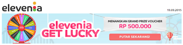 tampilan newsletter elevenia get lucky via email