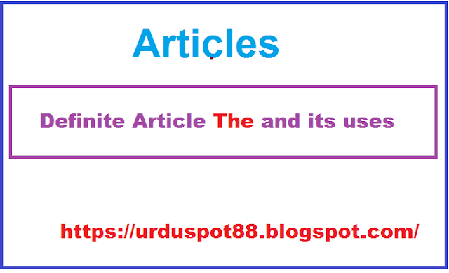 uses of the definite article