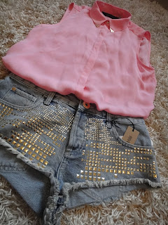 Festival Shorts, Studded Shorts, Gold Studded Shorts, River Island Shorts, Denim Shorts