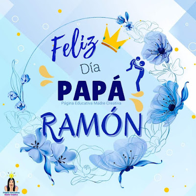 Solapín Feliz Día del Padre - Nombre Ramón para imprimir gratis