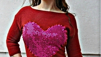 Heart Applique Sweater Refashion / Jak zwęzić i naszyć dużą naszywkę na sweter ?