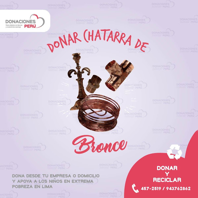 Donar chatarra de bronce - Dona Perú