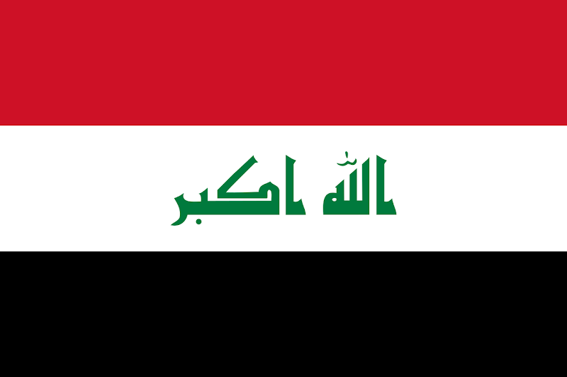 Logo Gambar Bendera Negara Irak PNG JPG ukuran 800 px