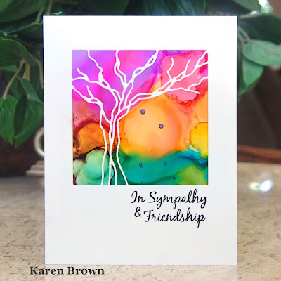 Alcohol Ink Sympathy Card