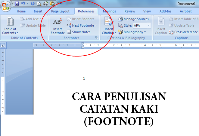 Contoh Penulisan Catatan Kaki