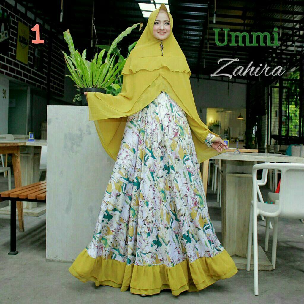 31 Model Baju Gamis Motif Bunga Masa Kini Updatemodelbaju