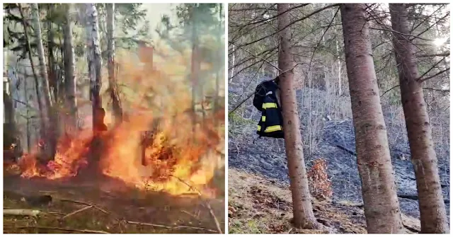 17 incendii de vegetație uscată în ultima săptămână, în județul Suceava