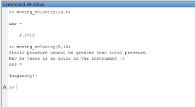 moving velocity of a fluid calculation using matlab