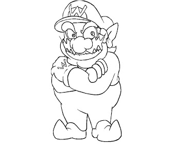 #11 Wario Coloring Page