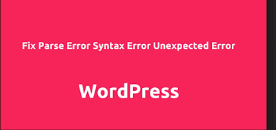 web design wordpress parse syntax error
