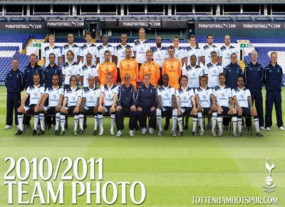 Tottenham Hotspur Football Club Squad 2010-2011 Barclays Premier League