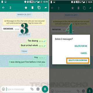 cara menarik pesan whatsapp yang sudah terkirim