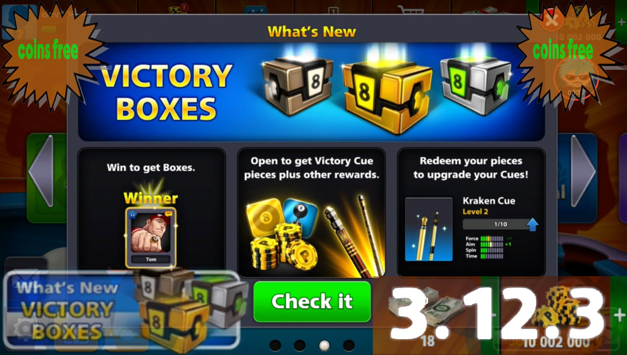 Update 8 Ball Pool Version 3 12 3 And Free Boxes Pro 8 Ball Pool