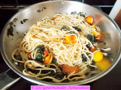 Poêlée spaghettis orties (Vegan)