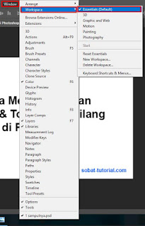 Memunculkan dan Mengembalikan Tools Photoshop Yang Hilang