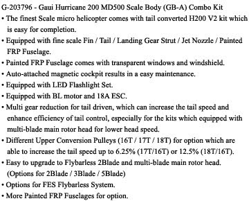 md500 scale body rc helicopter kits description images