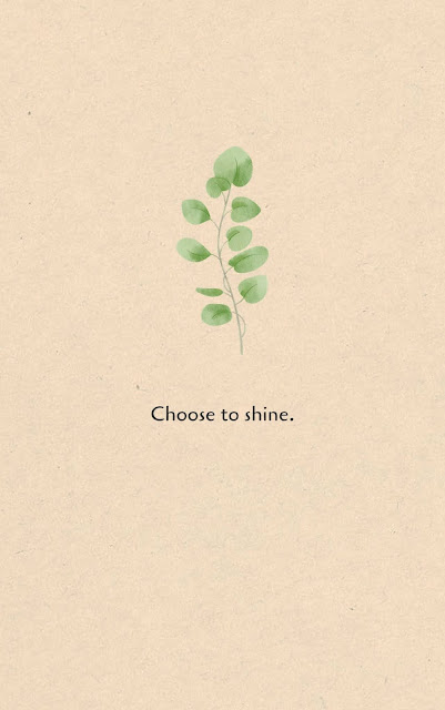 Inspirational Motivational Quotes Cards #7-13 Choose to shine. 