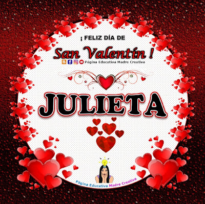 Feliz Día de San Valentín - Nombre Julieta