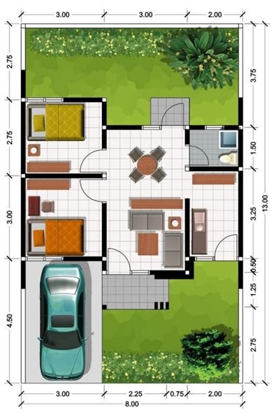  Rumah  Type  45  Pengertian Denah Harga