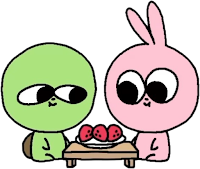 Tori and Kori, Tori and Kori Turtle Rabbit, Turtle Rabbit Emoji, Turtle Rabbit Love Story, Whatsapp Stickers Tori Kori, 토리와 코리의 알콩달콩 연애 이야기