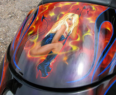 Motorcycle Rear Airbrush