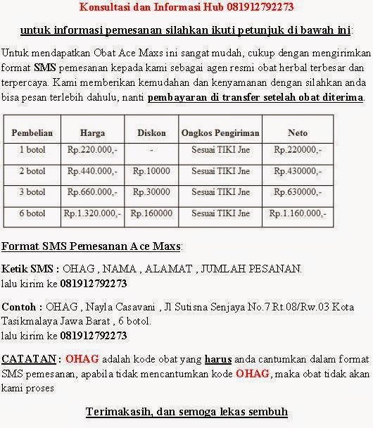 Pemesanan Ace Maxs