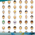 مجموعة من فيكتورات وجووه عالية الجودة بصيغة  / A group of Victorat faces high-quality format psd