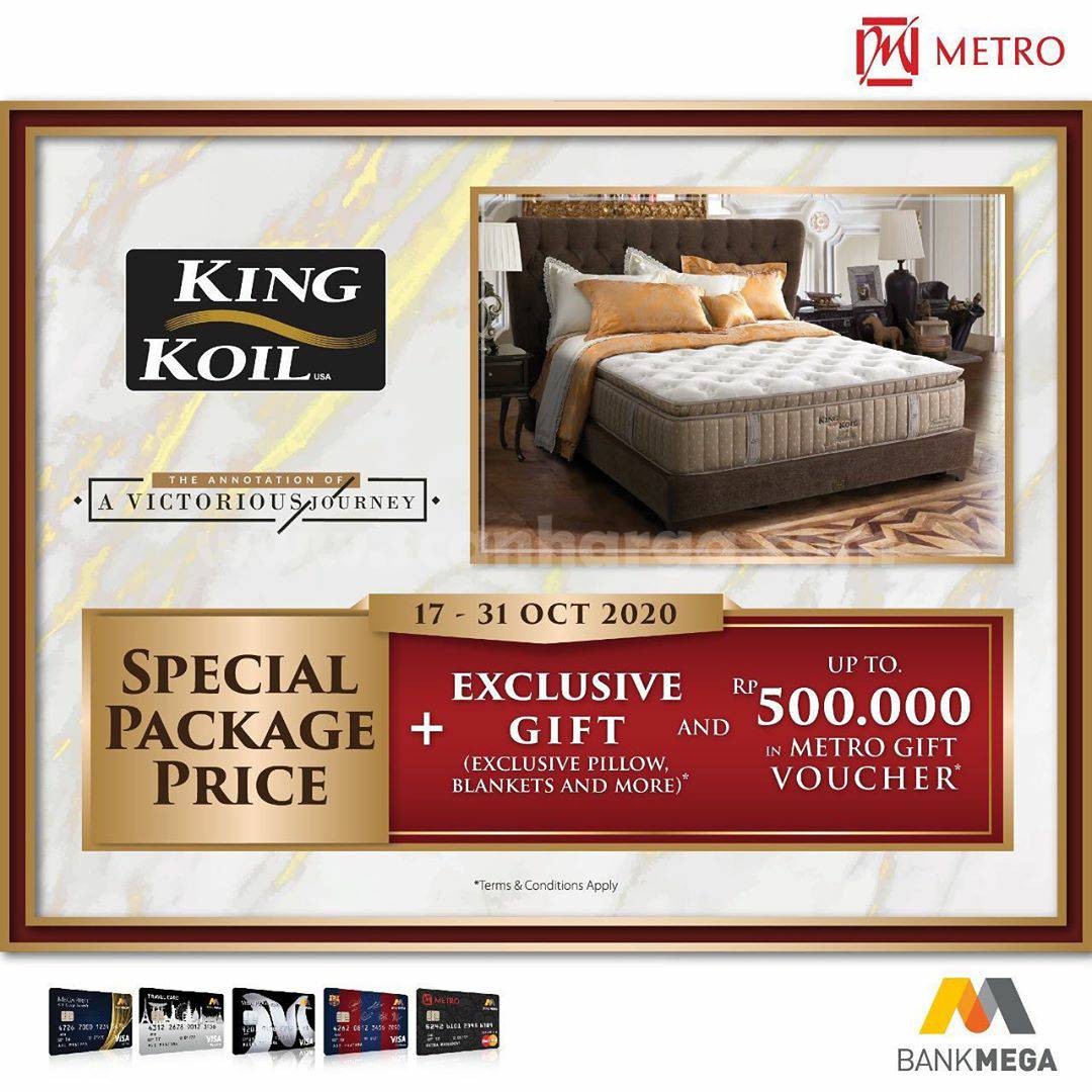 METRO Depstore Promo KING KOIL Special Package + Get Exclusive Gift + Get Voucher up to Rp 500.000.