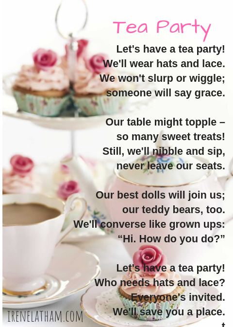 Live Your Poem A Tea Party Poem For Fancy Nancy